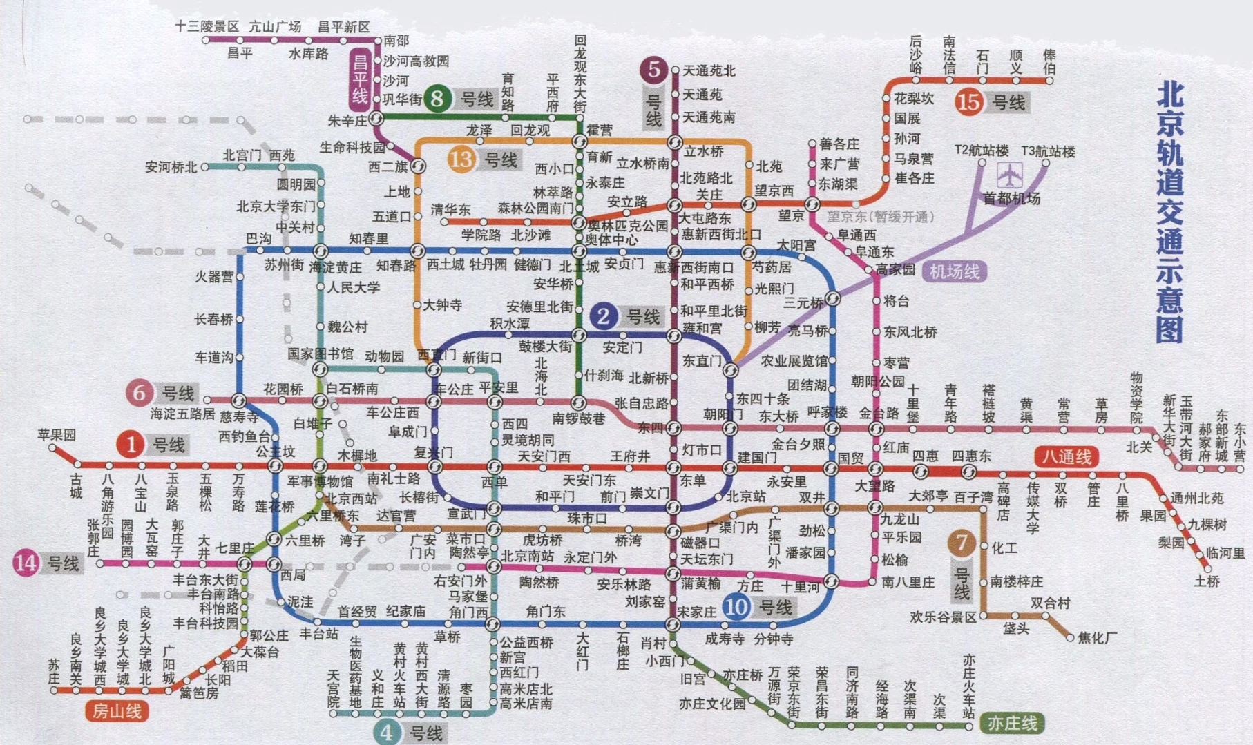 北京地铁图揭示城市交通发展与变迁新篇章